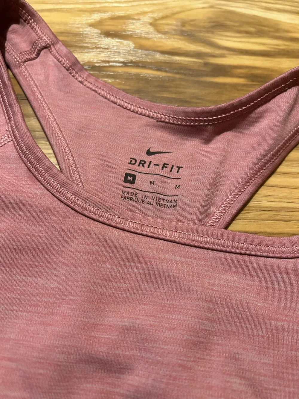 Nike Women's Dusty Rose Pink Sports Bra with Light Pink Band